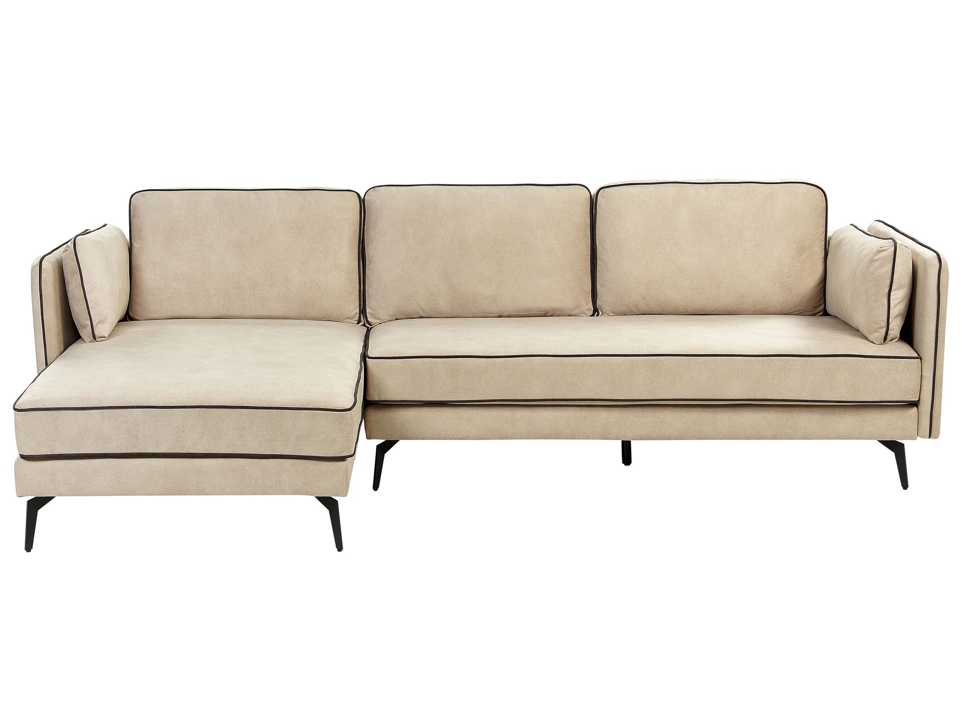  Corner Sofa 3 Seater ALTAN Velvet Beige Right Hand