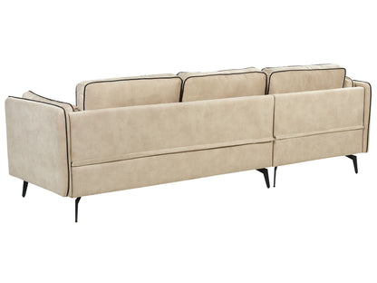  Corner Sofa 3 Seater ALTAN Velvet Beige Right Hand
