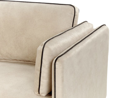  Corner Sofa 3 Seater ALTAN Velvet Beige Right Hand