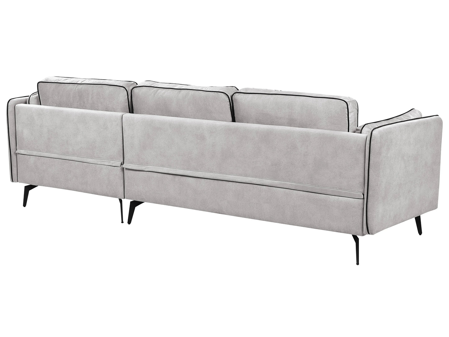  Corner Sofa 3 Seater ALTAN Velvet Light Grey Left Hand