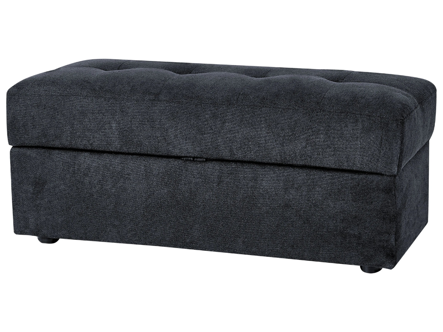  Sofa Bed 3 Seater FALSTER Fabric Black With Storage
