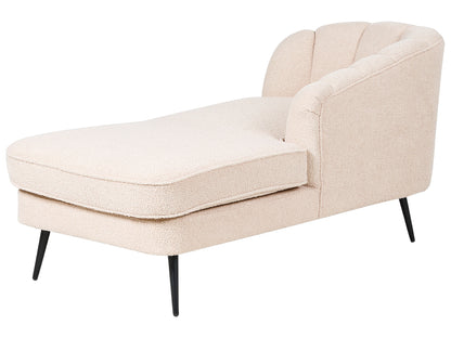  Left-Hand Chaise Lounge ALLIER Boucle Light Beige
