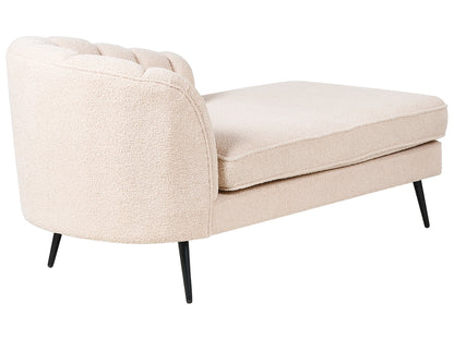  Left-Hand Chaise Lounge ALLIER Boucle Light Beige