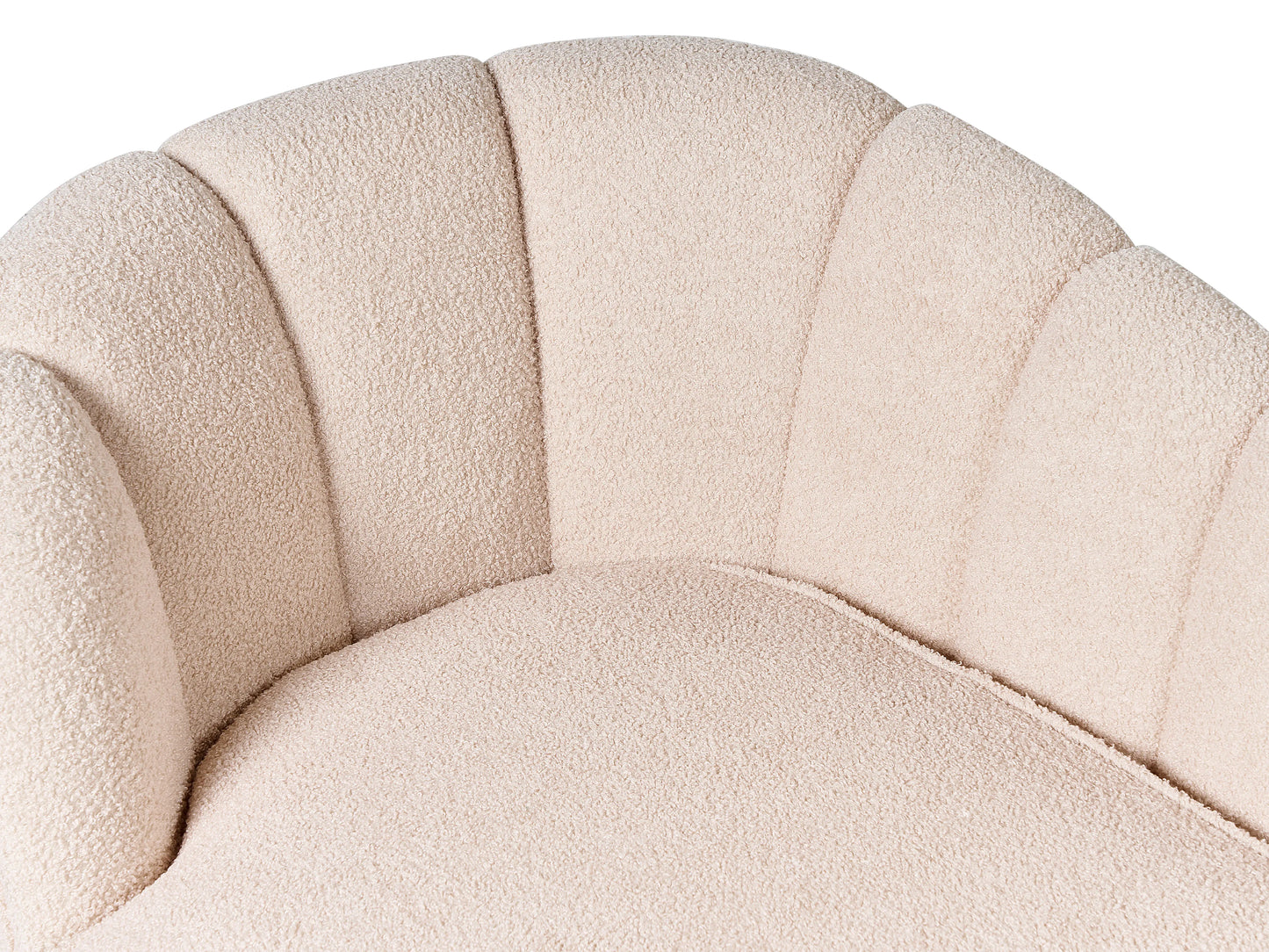  Left-Hand Chaise Lounge ALLIER Boucle Light Beige