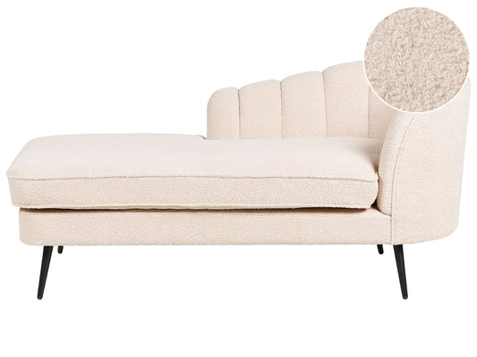  Right-Hand Chaise Lounge ALLIER Boucle Light Beige