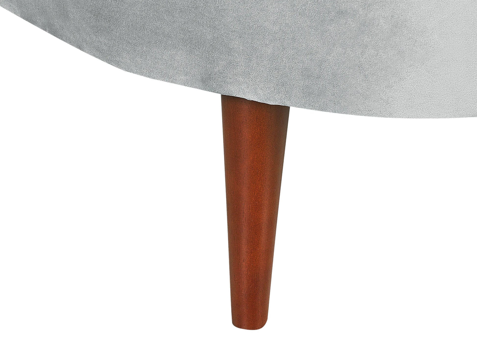  Left-Hand Chaise Lounge CHAUMONT Velvet Light Grey