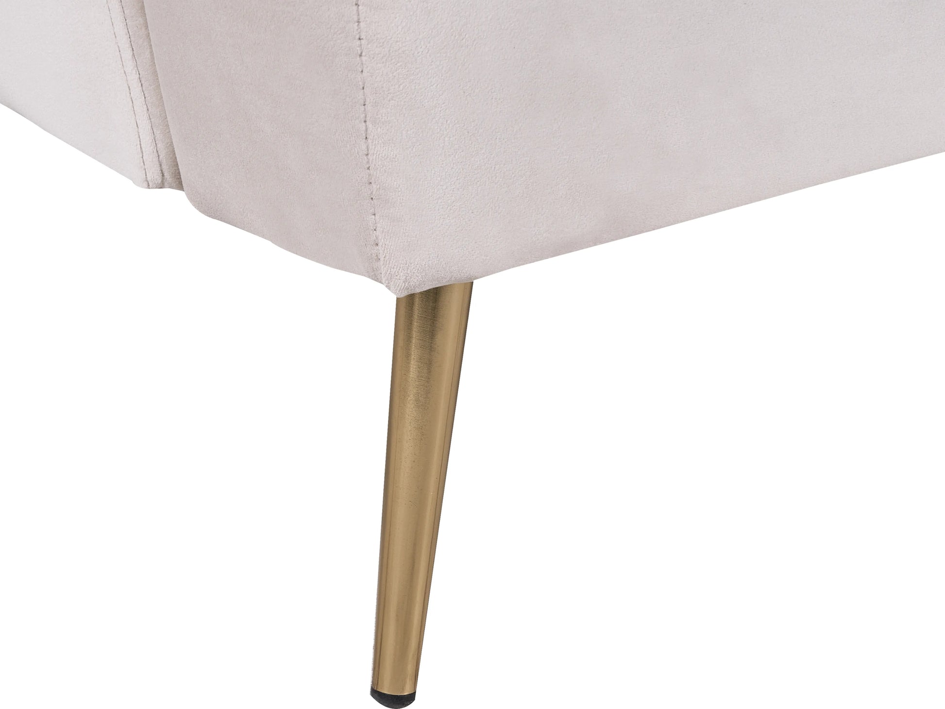  Sofa Bed 3 Seater VETTRE Velvet Light Beige