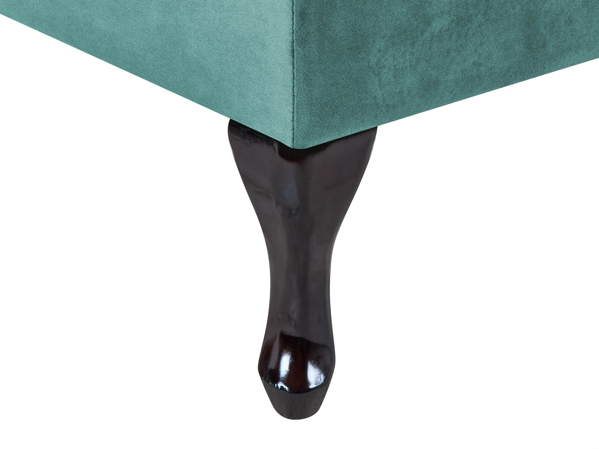  Right-Hand Chaise Lounge PESSAC Velvet Teal With Storage