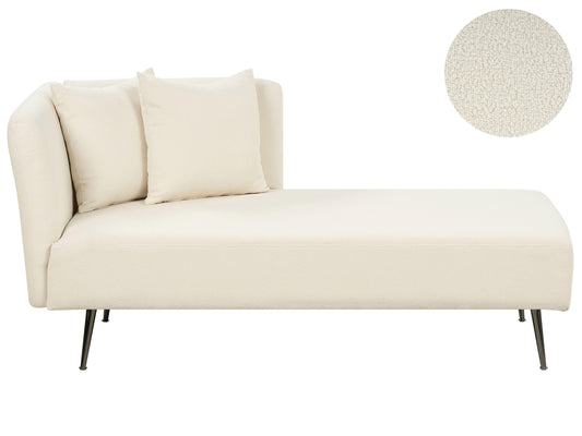  Left-Hand Chaise Lounge RIOM Boucle Off-White