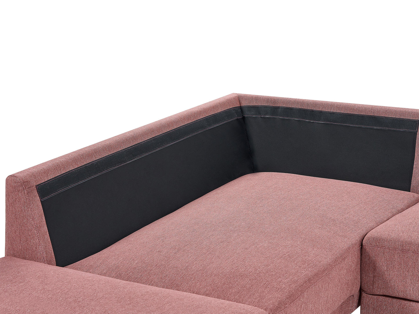  Corner Sofa 4 Seater BREDA Fabric Pink Right Hand