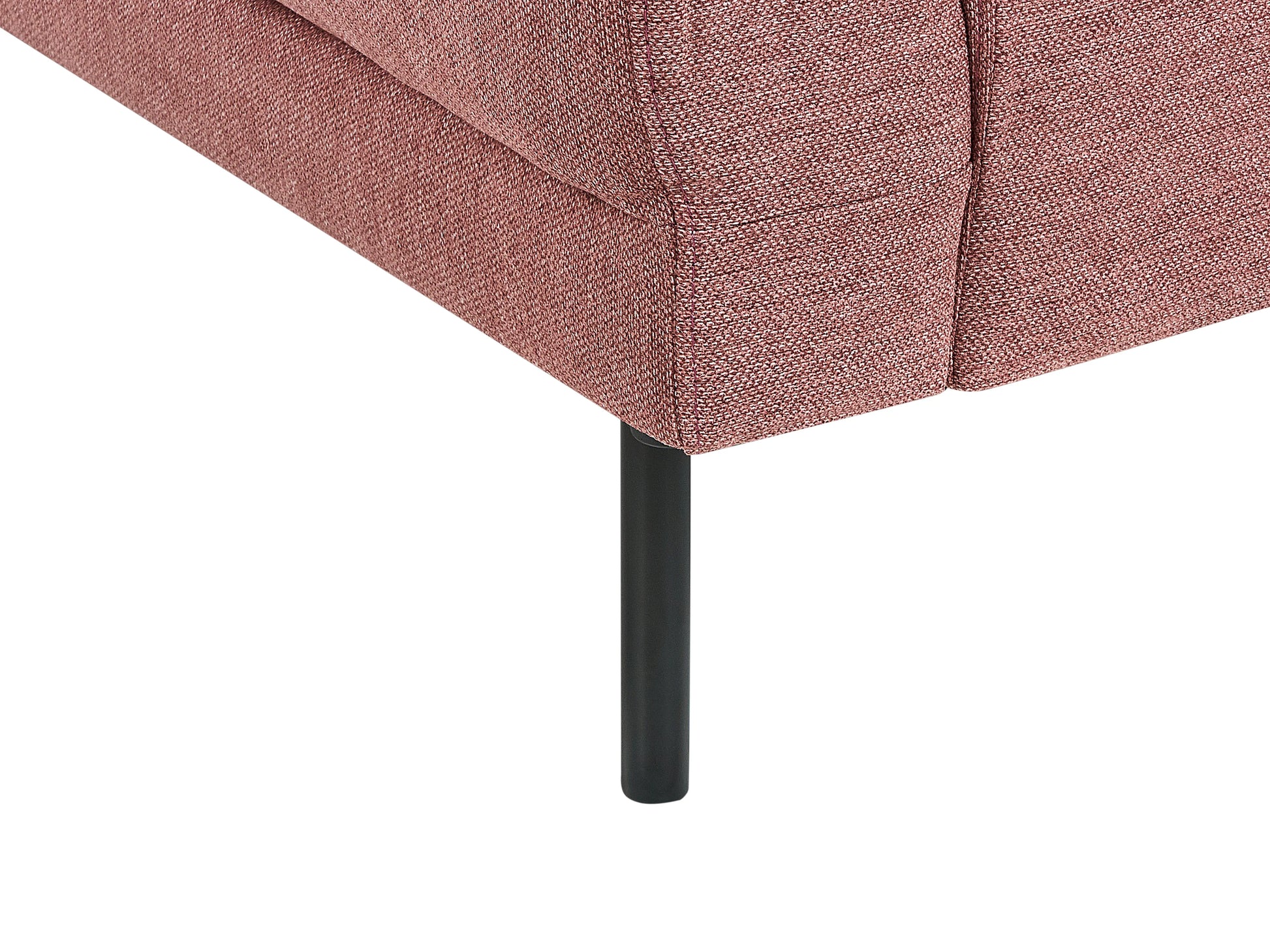  Corner Sofa 4 Seater BREDA Fabric Pink Right Hand