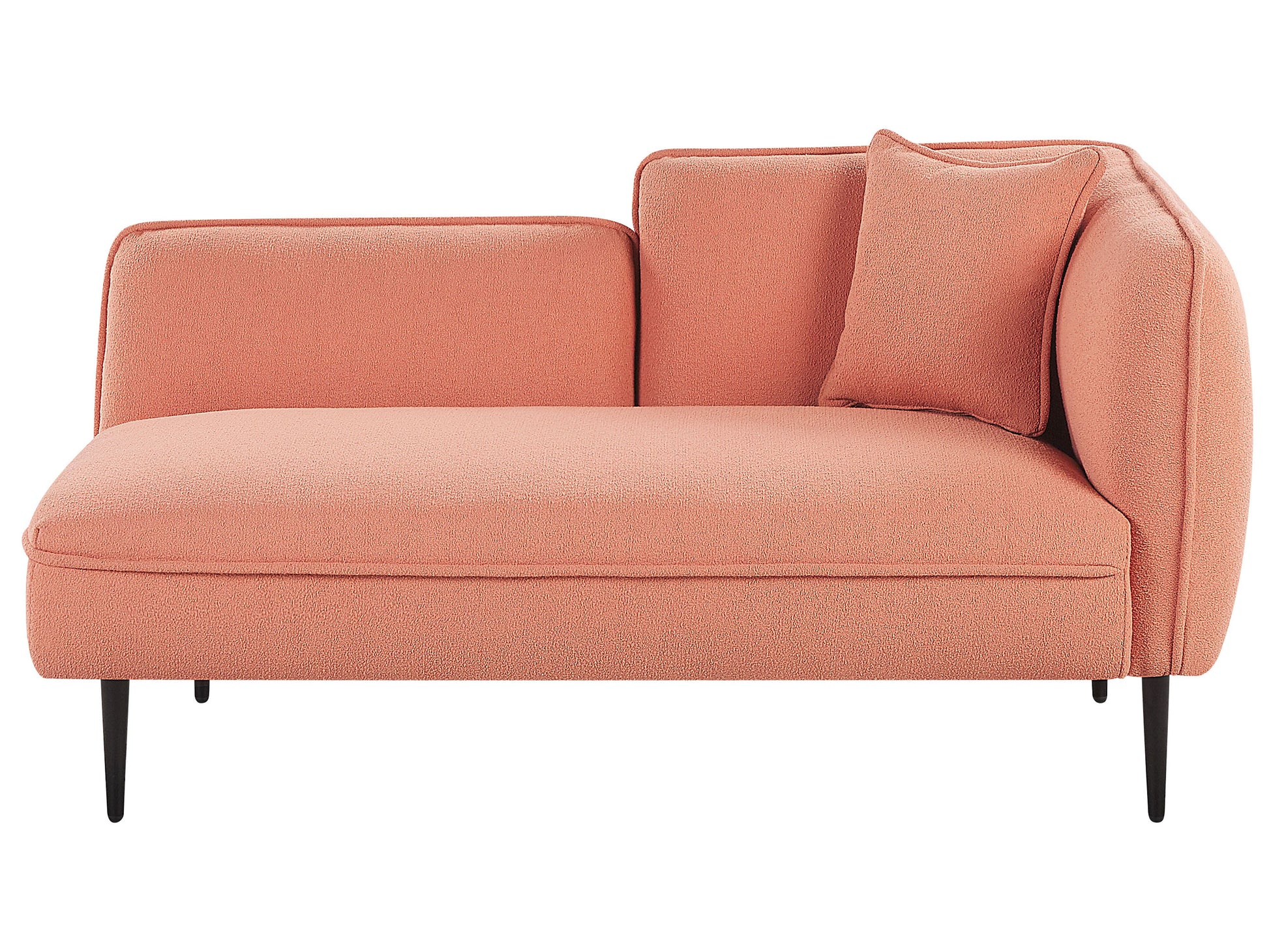  Right-Hand Chaise Lounge CHEVANNES Boucle Peach Pink