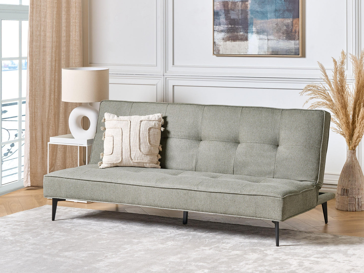  Sofa Bed 3 Seater ESSVIK Fabric Light Green