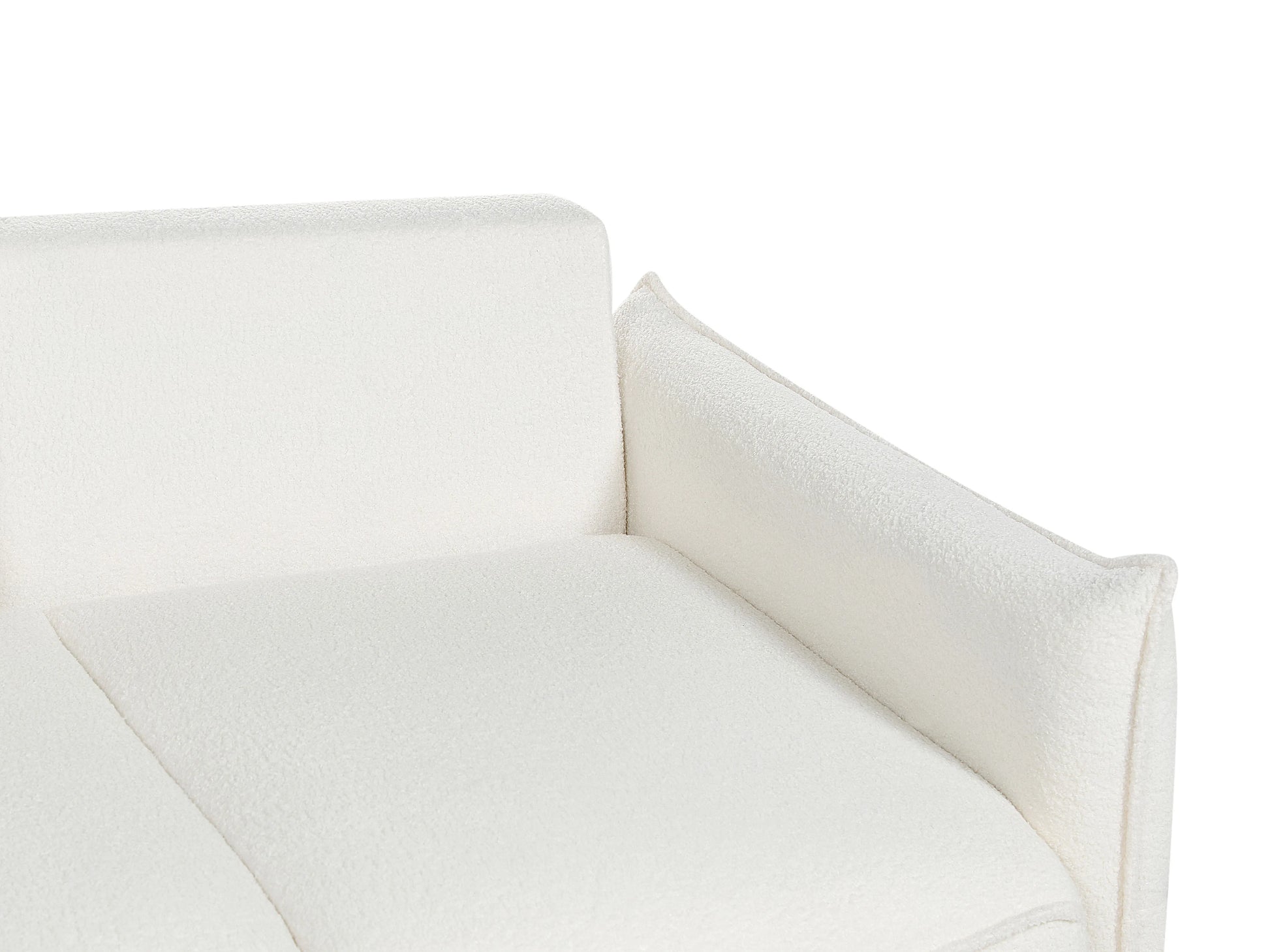  Sofa Bed 3 Seater KRAMA Boucle White With Storage