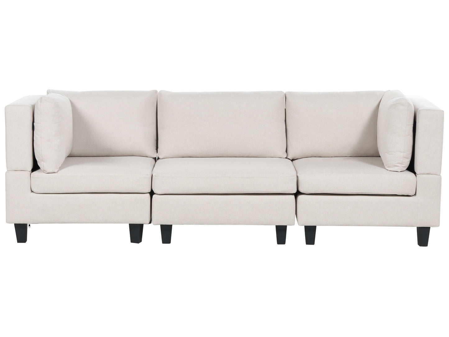  Modular Sofa 3 Seater UNSTAD Fabric Light Beige