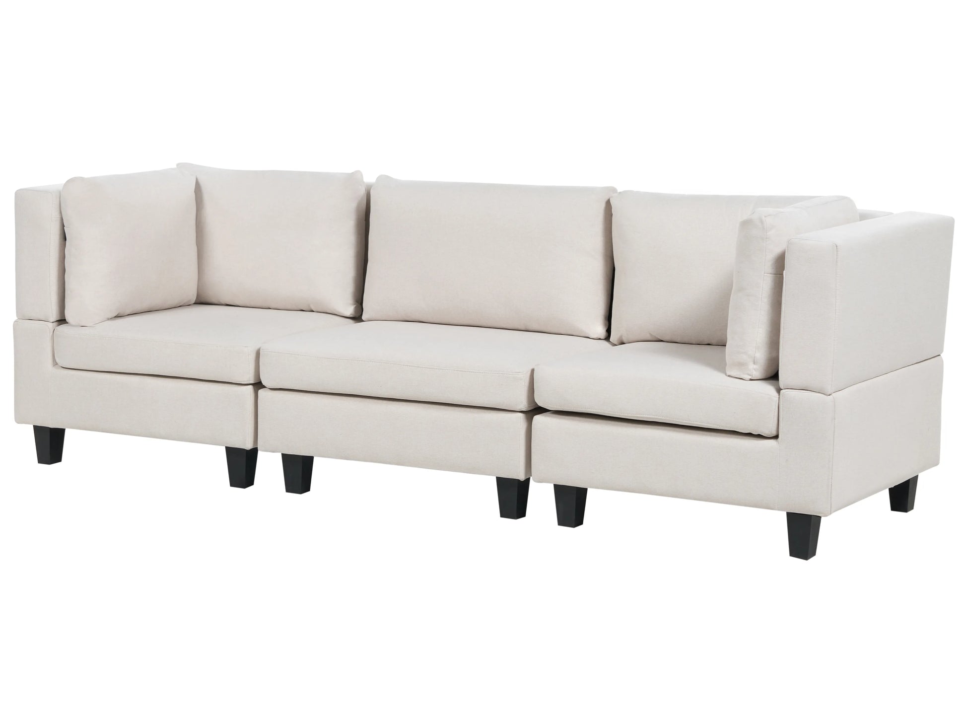  Modular Sofa 3 Seater UNSTAD Fabric Light Beige