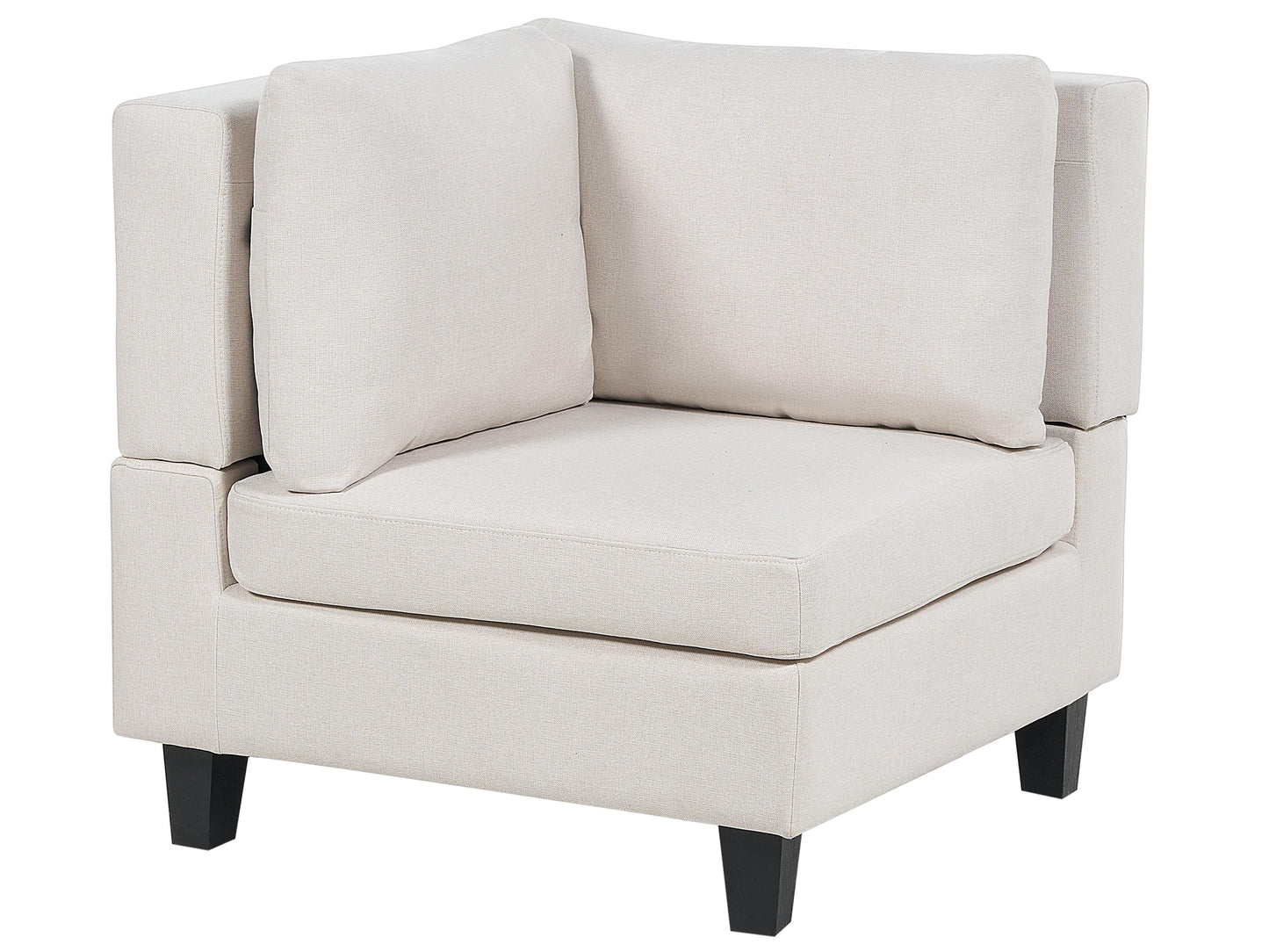  Modular Sofa 3 Seater UNSTAD Fabric Light Beige With Ottoman
