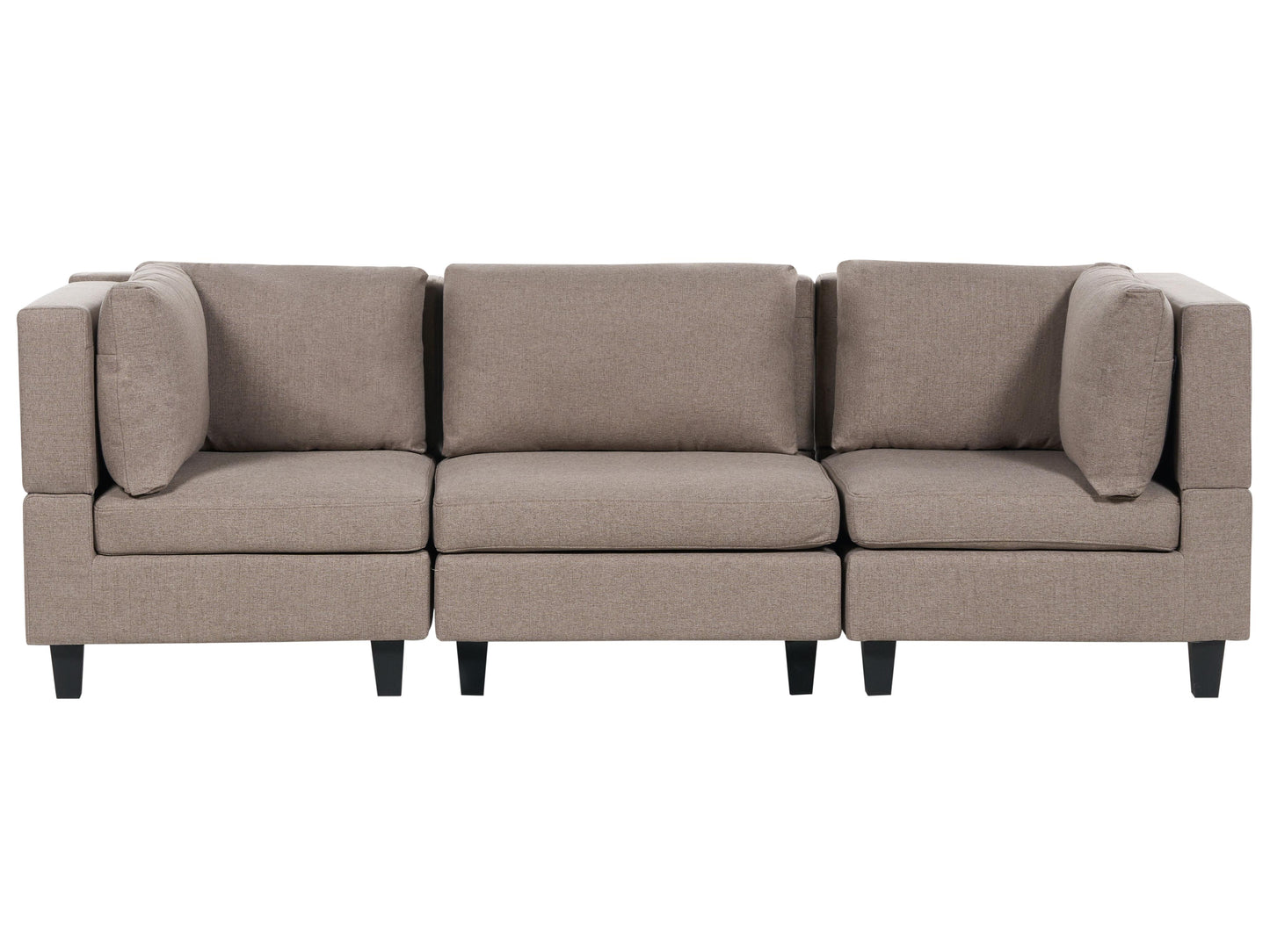  Modular Sofa 3 Seater UNSTAD Fabric Brown