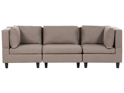  Modular Sofa 3 Seater UNSTAD Fabric Brown