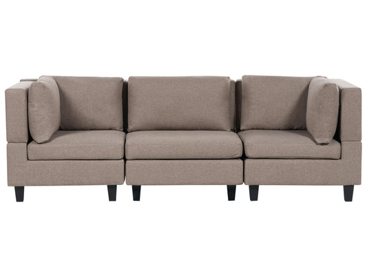  Modular Sofa 3 Seater UNSTAD Fabric Brown