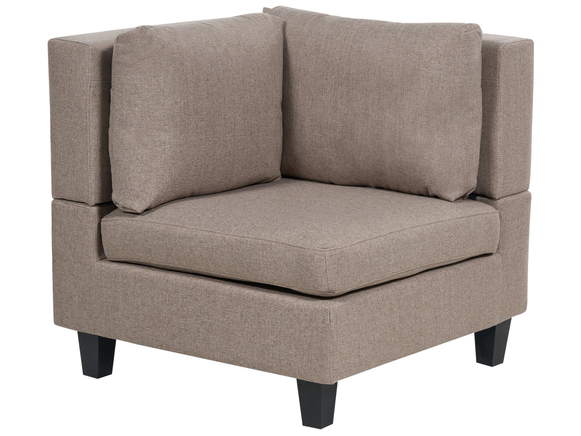  Modular Sofa 3 Seater UNSTAD Fabric Brown