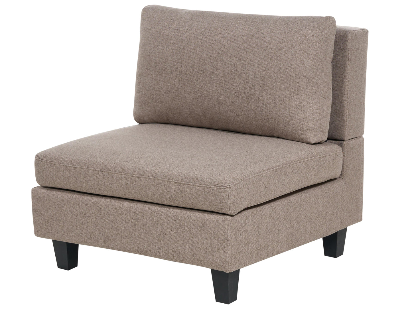  Modular Sofa 3 Seater UNSTAD Fabric Brown With Ottoman
