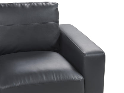  Sofa 2 Seater SOVIK Faux Leather Black