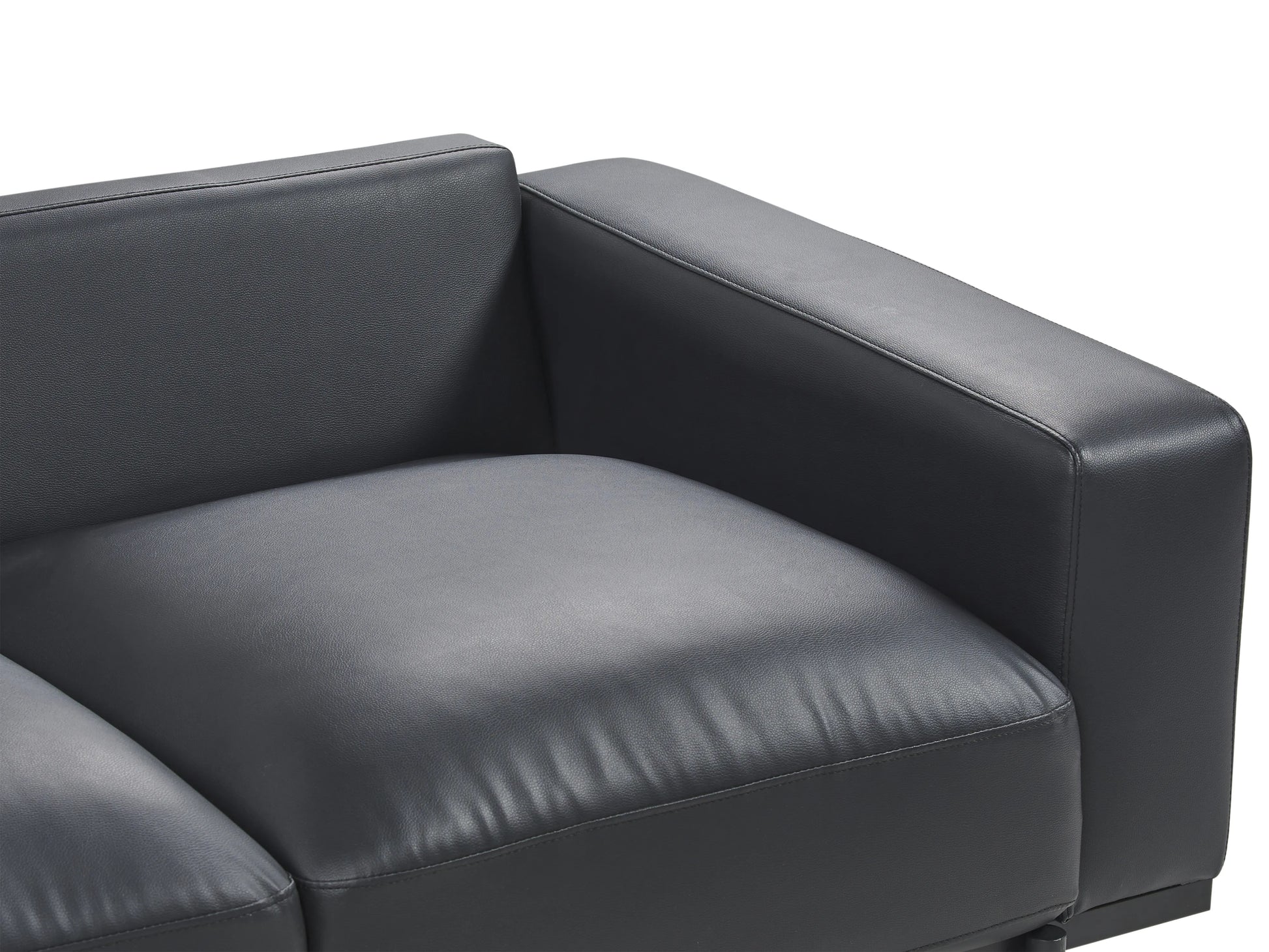  Sofa 2 Seater SOVIK Faux Leather Black