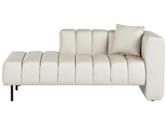  Right-Hand Chaise Lounge LANNILS Faux Leather Off-White