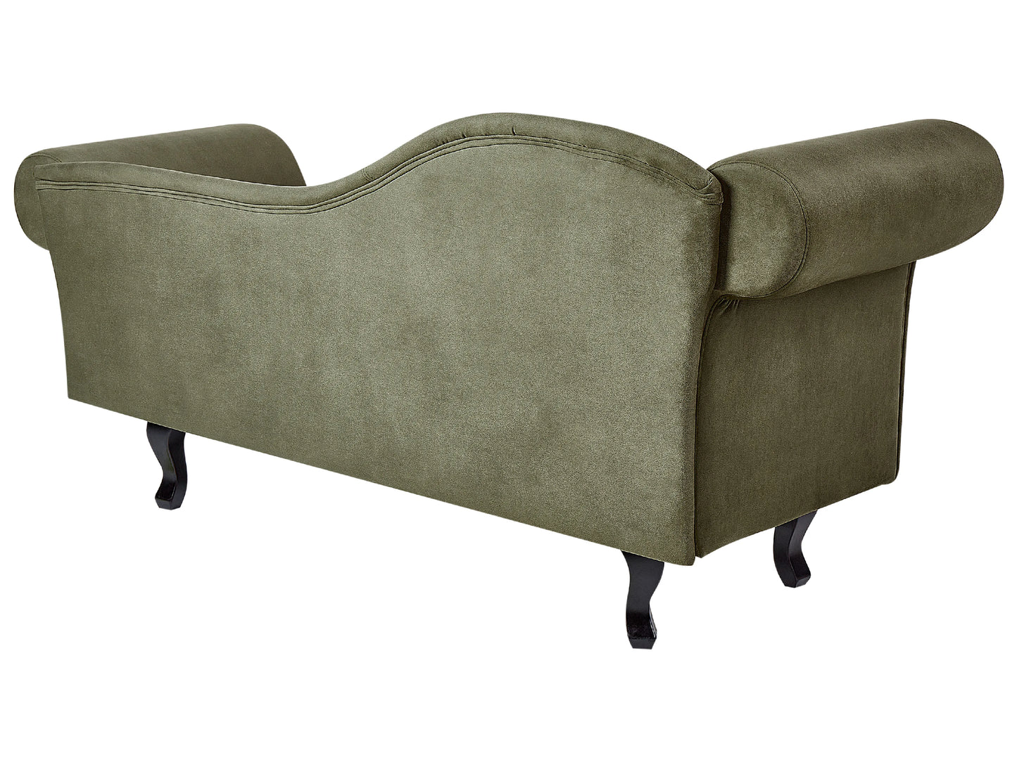  Left-Hand Chaise Lounge LATTES II Velvet Olive Green
