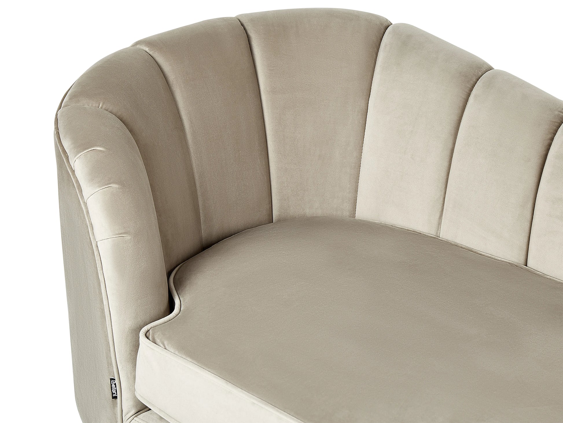  Left-Hand Chaise Lounge ALLIER Velvet Beige