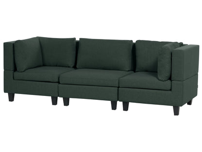  Modular Sofa 3 Seater UNSTAD Fabric Dark Green