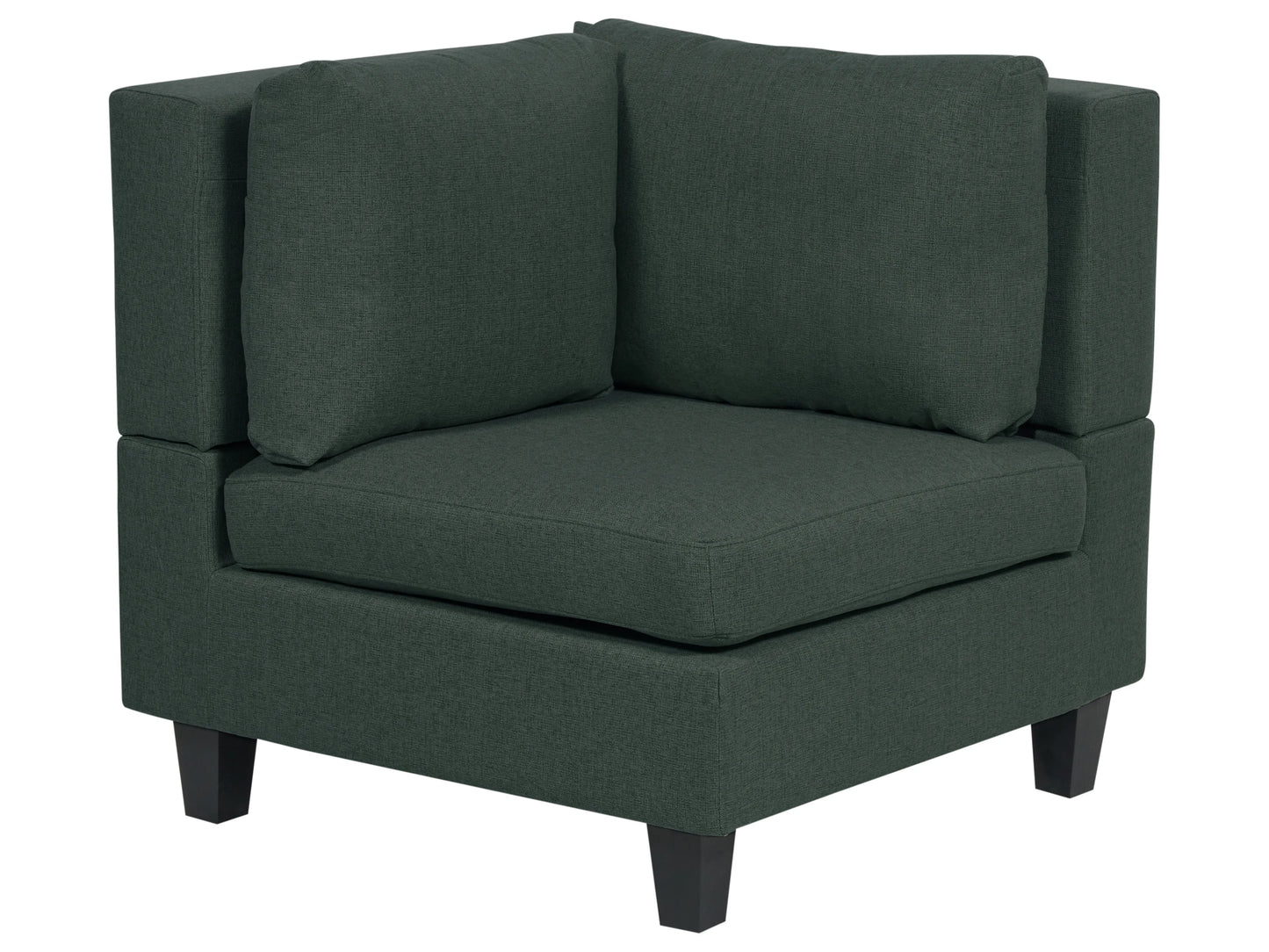  Modular Sofa 3 Seater UNSTAD Fabric Dark Green With Ottoman