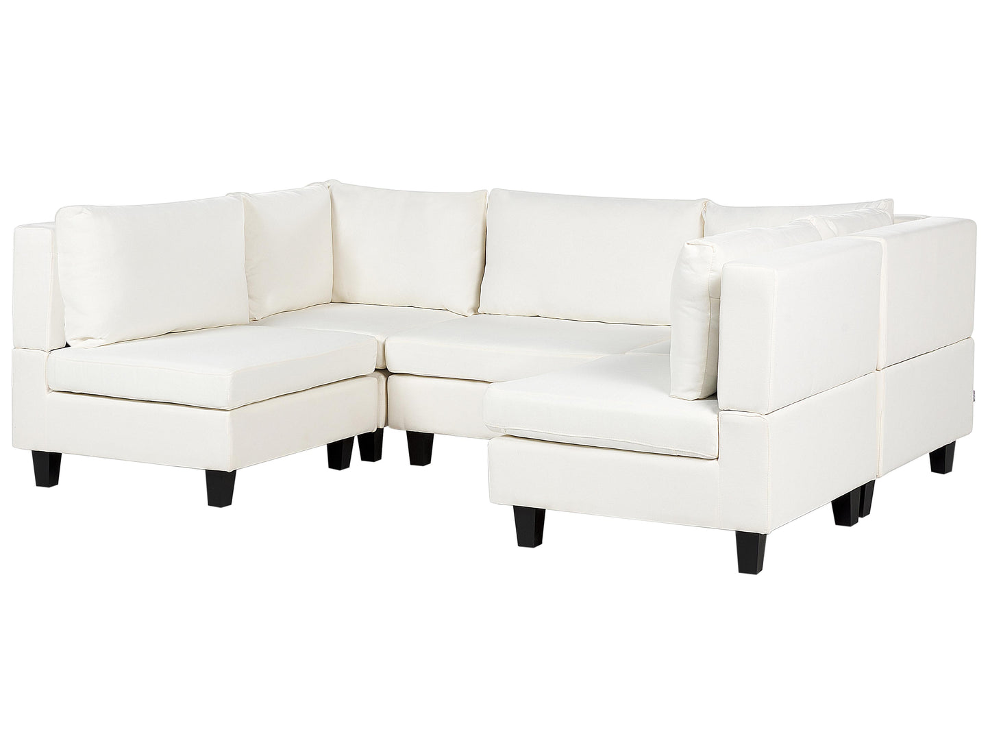  Modular U-Shape Sofa 5 Seater UNSTAD Fabric Off-White