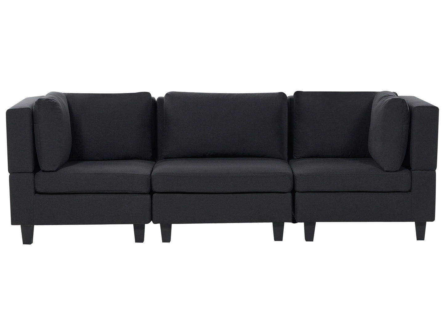  Modular Sofa 3 Seater UNSTAD Fabric Black