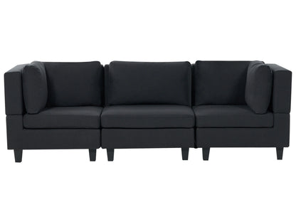  Modular Sofa 3 Seater UNSTAD Fabric Black