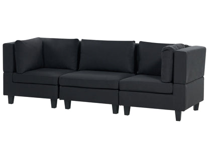  Modular Sofa 3 Seater UNSTAD Fabric Black