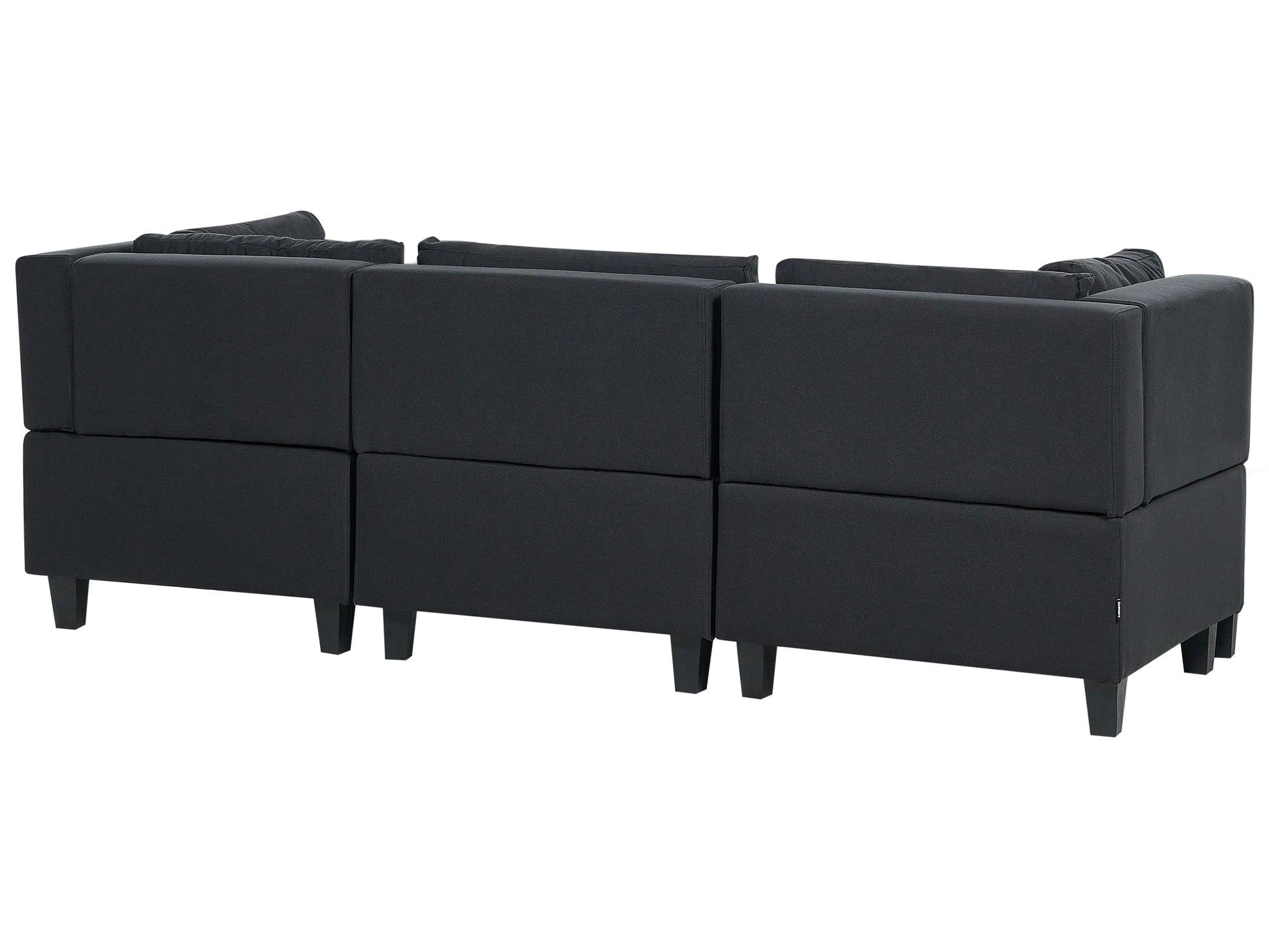  Modular Sofa 3 Seater UNSTAD Fabric Black