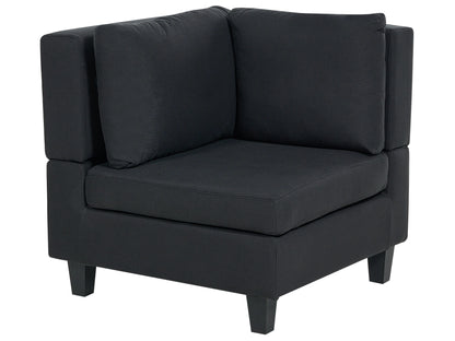  Modular Sofa 3 Seater UNSTAD Fabric Black With Ottoman
