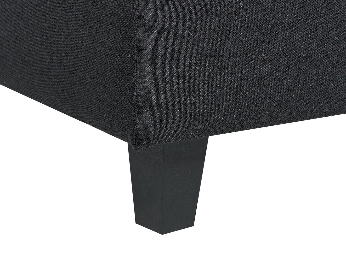  Modular Sofa 3 Seater UNSTAD Fabric Black With Ottoman