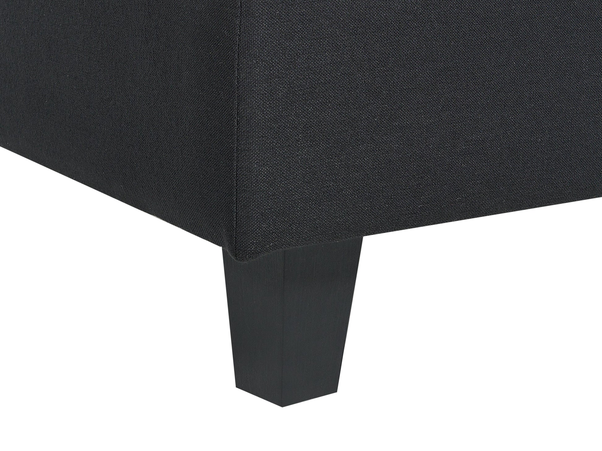 Modular Sofa 3 Seater UNSTAD Fabric Black With Ottoman