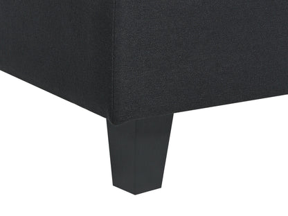  Modular Sofa 3 Seater UNSTAD Fabric Black With Ottoman