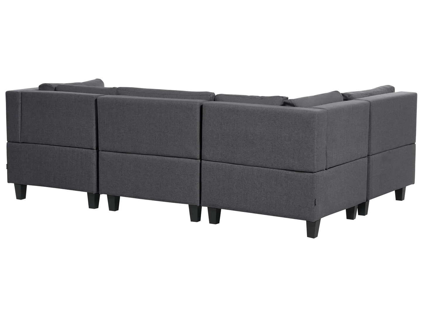  Modular U-Shape Sofa 5 Seater UNSTAD Fabric Dark Grey