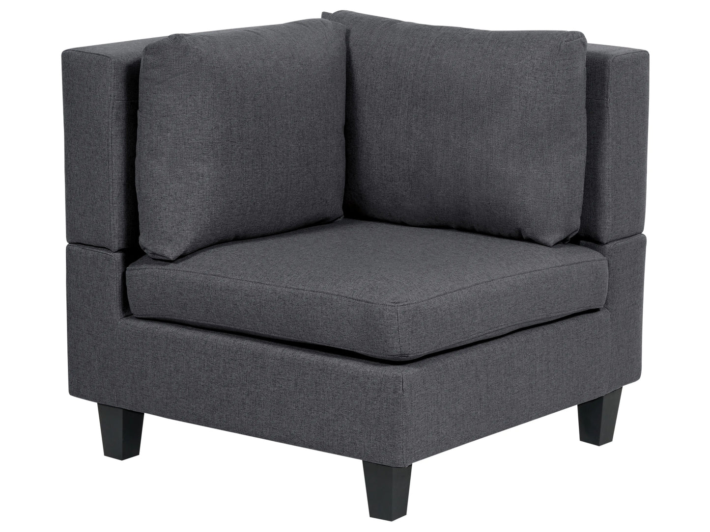  Modular U-Shape Sofa 5 Seater UNSTAD Fabric Dark Grey