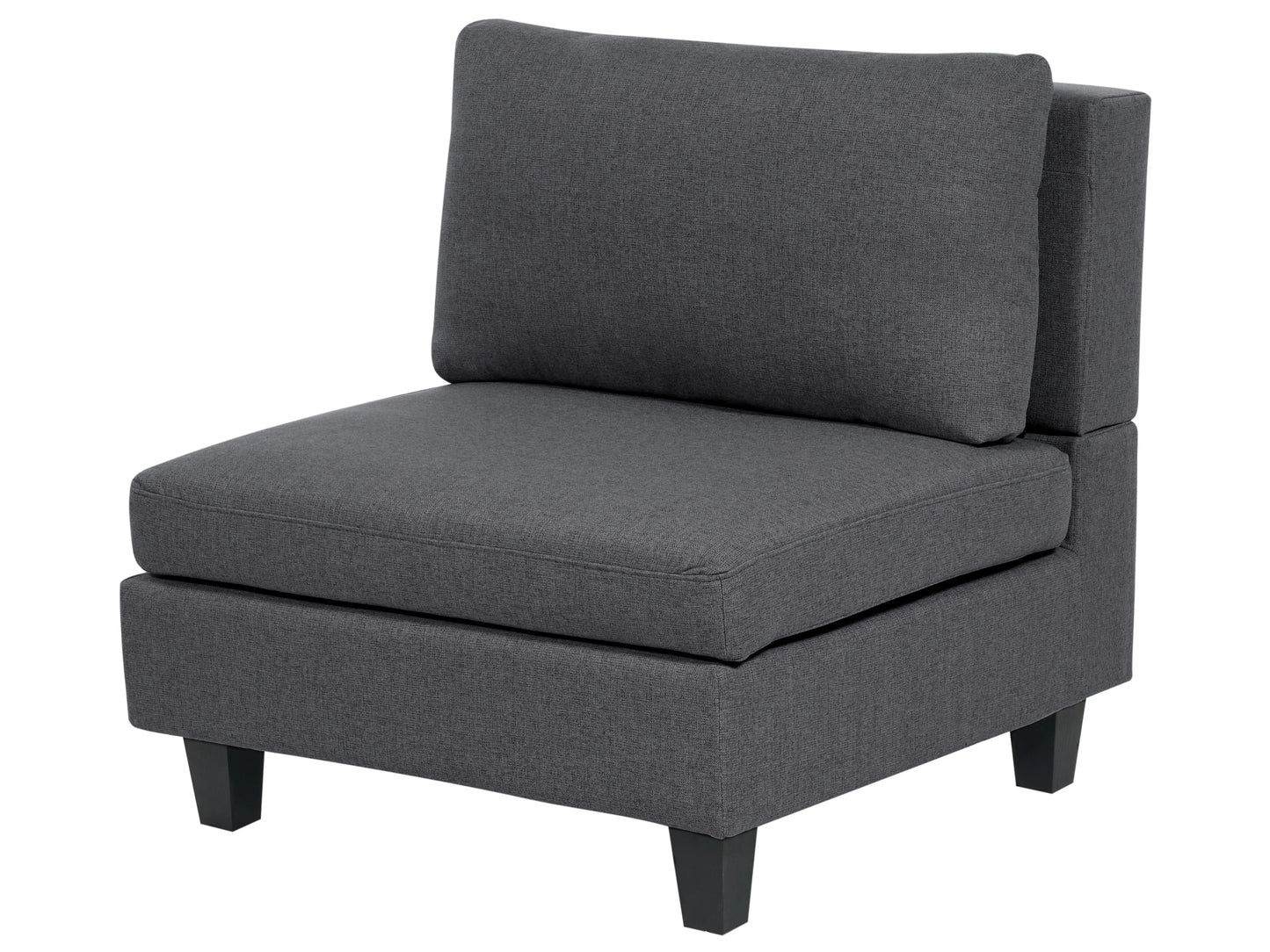  Modular Sofa 3 Seater UNSTAD Fabric Dark Grey With Ottoman