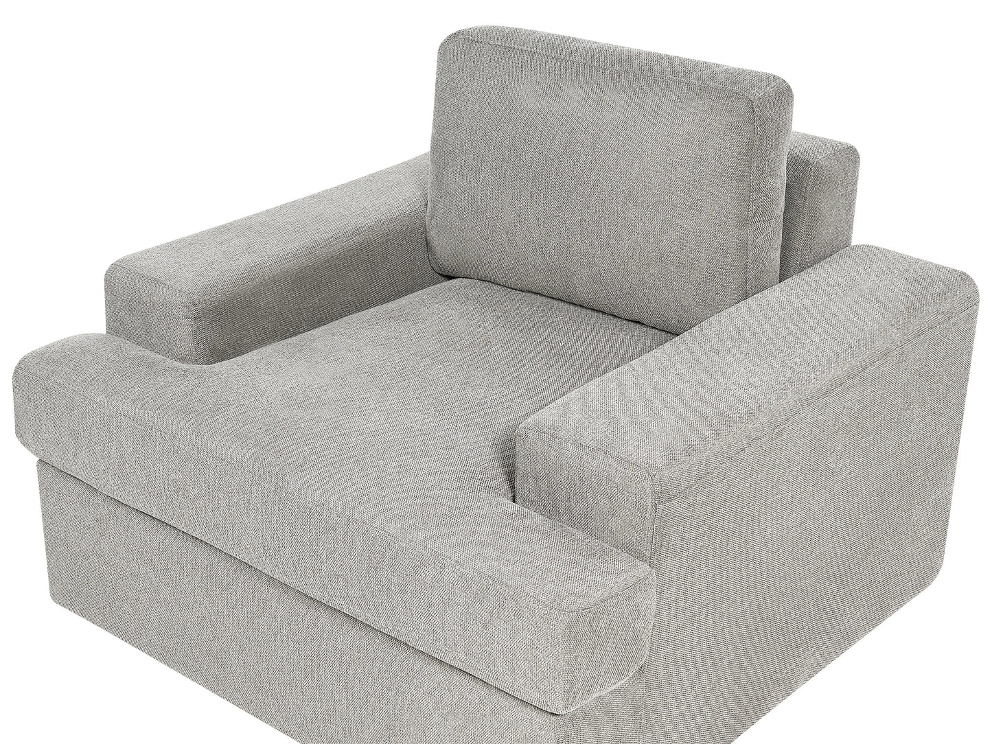  Living Room Set 4 Seater ALLA Fabric Light Grey
