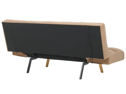  Sofa Bed 2 Seater INGARO Fabric Light Brown