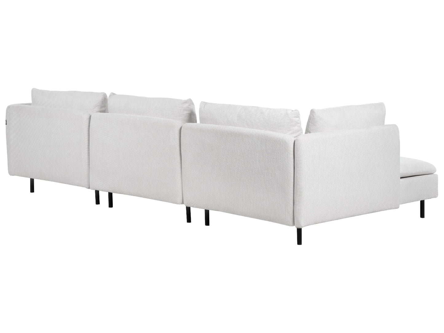  Modular Corner Sofa 3 Seater EGERIS Fabric Light Grey Right Hand