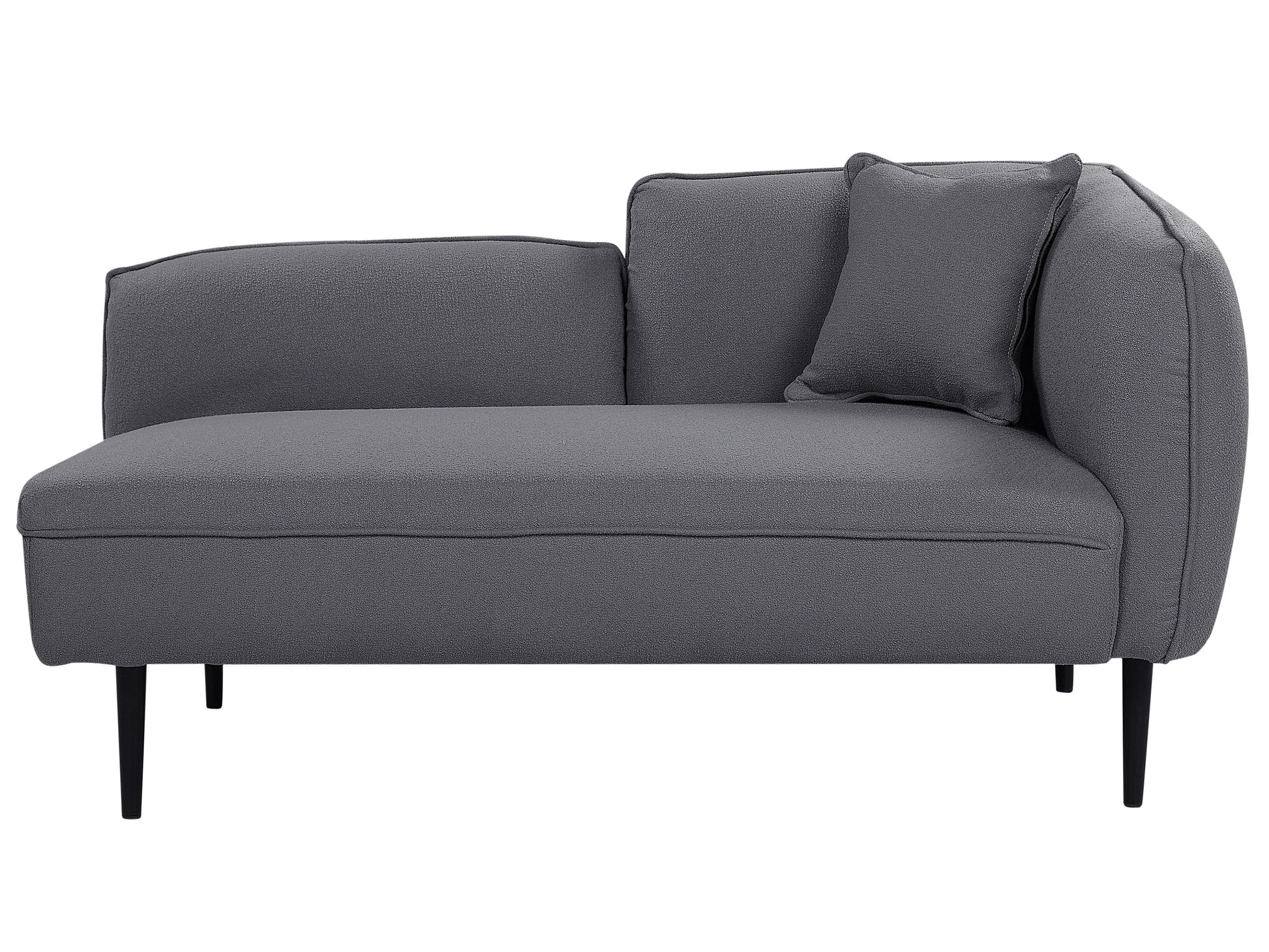  Right-Hand Chaise Lounge CHEVANNES Boucle Dark Grey