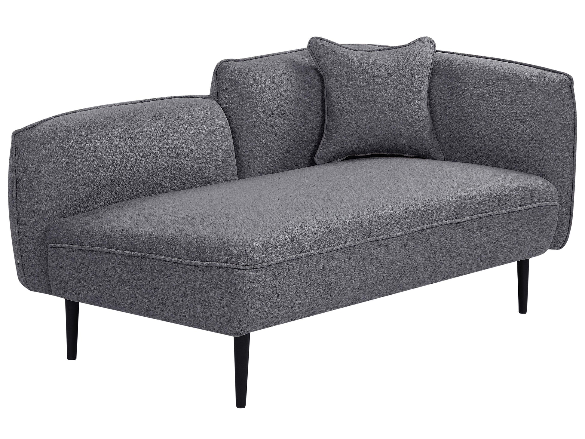  Right-Hand Chaise Lounge CHEVANNES Boucle Dark Grey